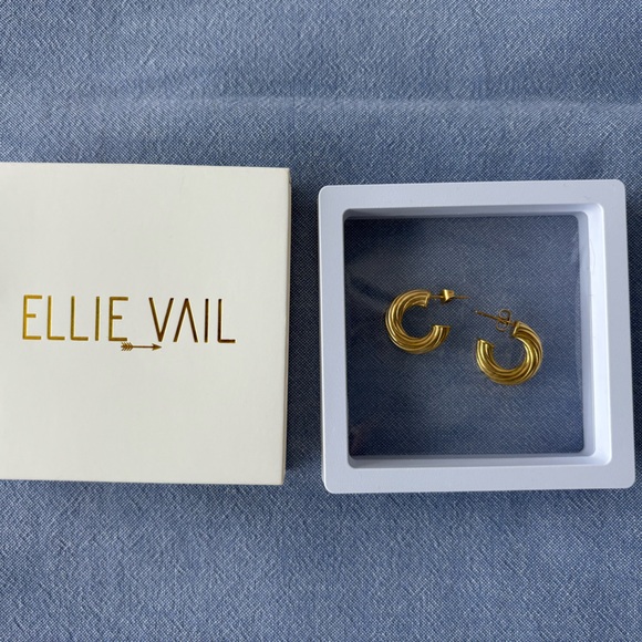 NWT Ellie Vail brand new Gold Hoop Earrings - Picture 3 of 3